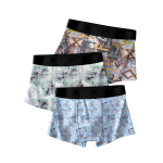 Men's Extra Thin Elastic Underwear Long Comfortable Ice Silk Breathable Comfort Brief-Boxer-Trunks Imported Material Pack of 3