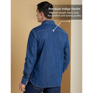 Symbol Premium Men's Casual Cotton Denim Shirt | Regular Fit | Available in Plus Sizes