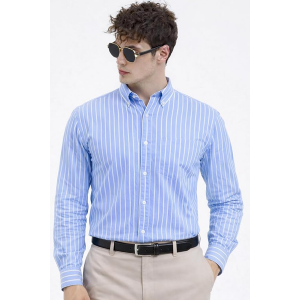 Men's Casual Printed Striped Stylish Latest Formal Plus Size Shirt for Men | Cotton Mix 220 GSM