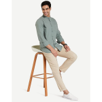 Symbol Men's Cotton Shirt | Chinese Collar | Casual | Plain | Full Sleeve | Summer - Regular Fit (Available in Plus Sizes)