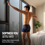 Trunks for Man Cotton Underwear for Men Breathable Anti Roll Waistband