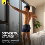 Man Cotton Underwear for Men Breathable Anti Roll Waistband